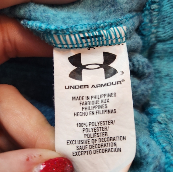 Under Armour Storm Full Zip Hoodie Womens Size XS Long Teal  Sweater - Picture 6 of 7
